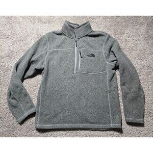 The North Face Gordon Lyons 1/4-Zip Sweater Fleece pullover Gray Men's Large